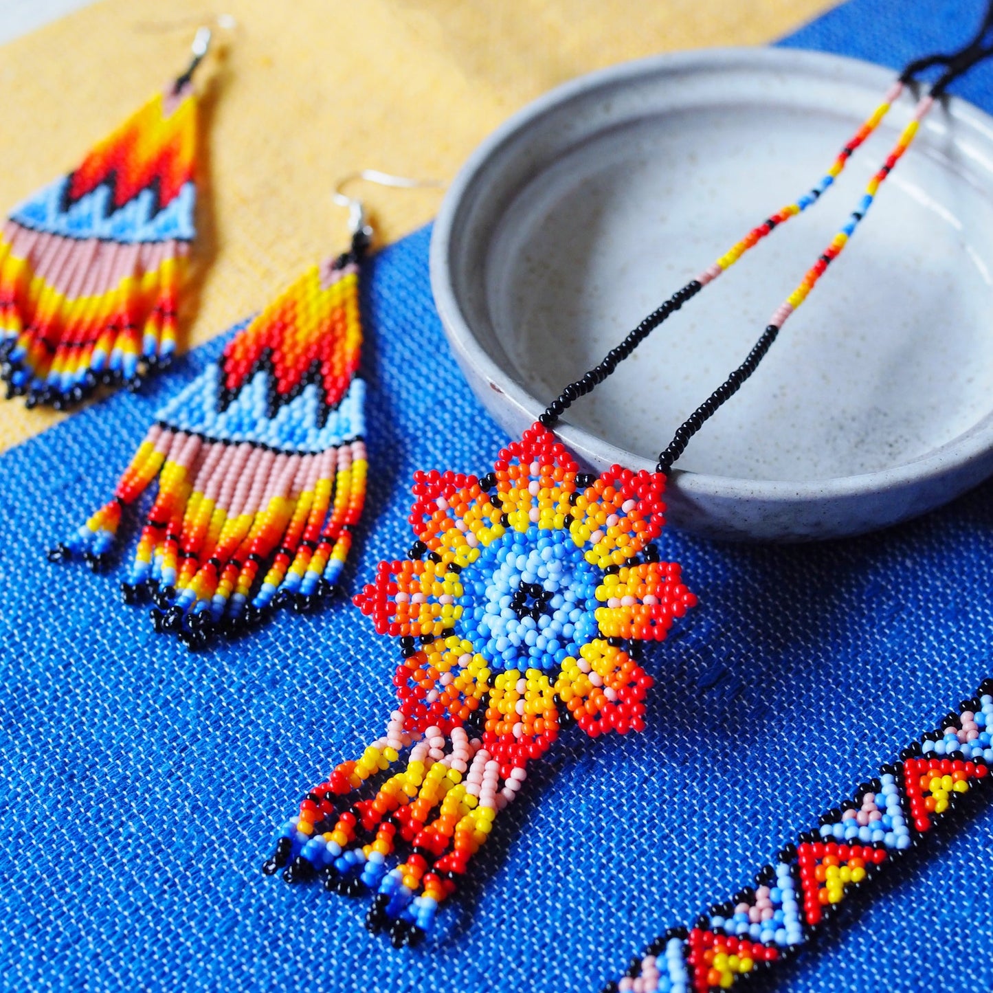 Huichol Earring Set